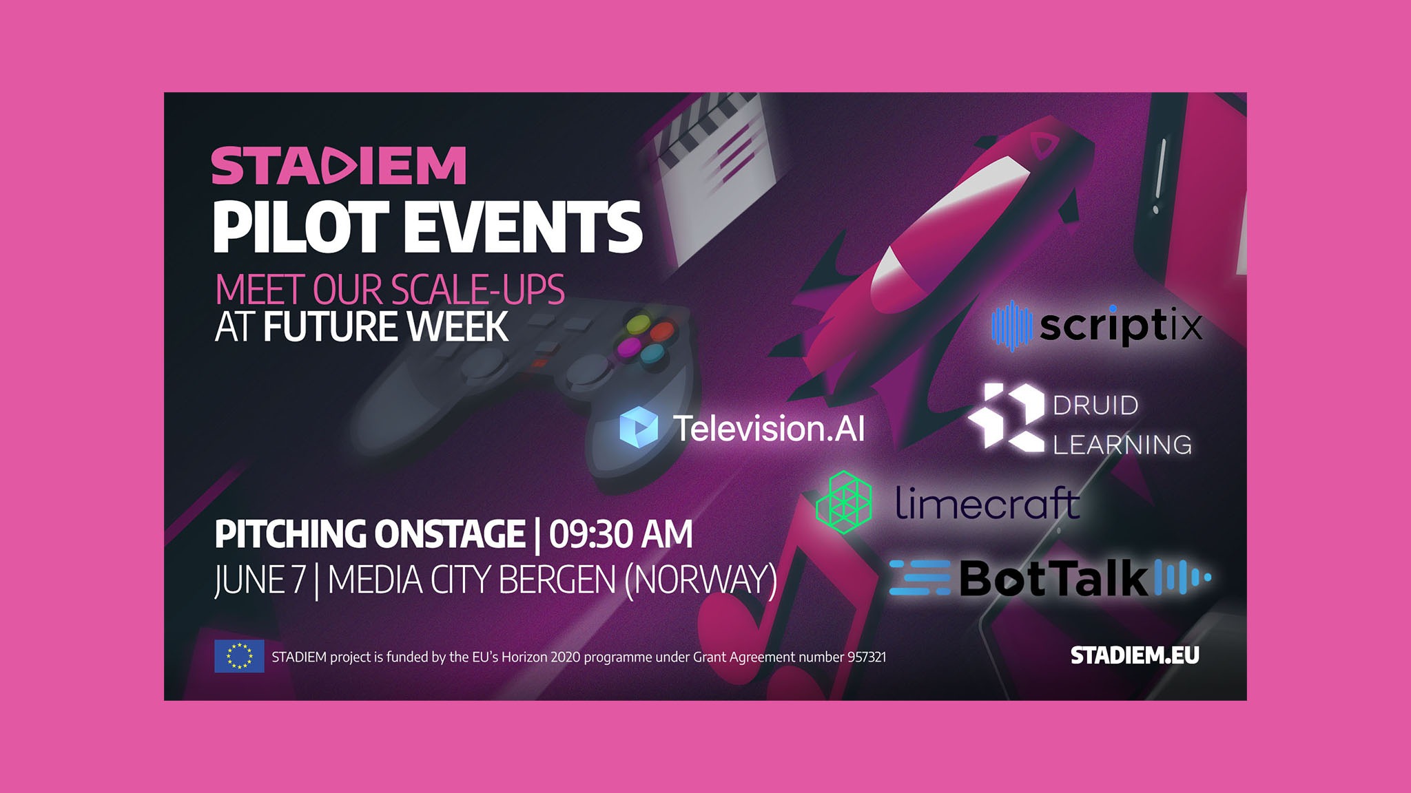 Promo card for STADIEM Pilot Event at Future Week 2023